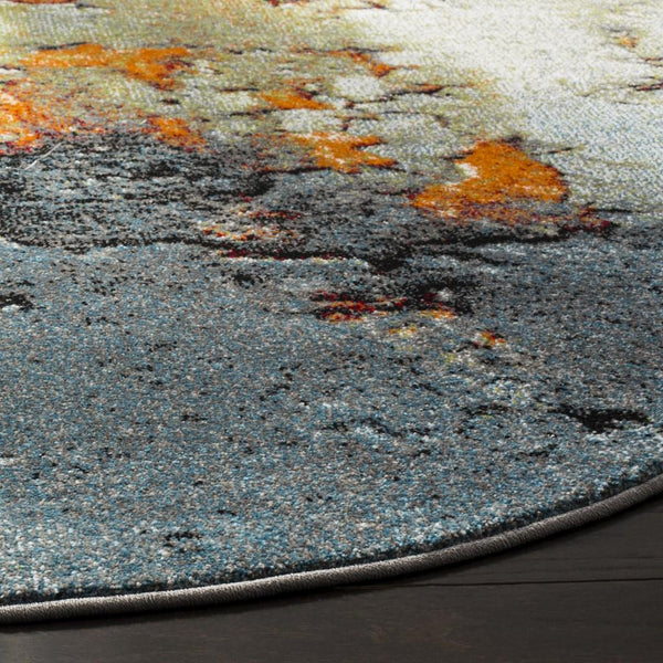 Safavieh Glacier 125 Power Loomed Contemporary Rug Blue / Multi GLA125B-4SQ