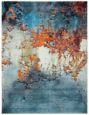 Safavieh Glacier 125 Power Loomed Contemporary Rug Blue / Multi GLA125B-4SQ