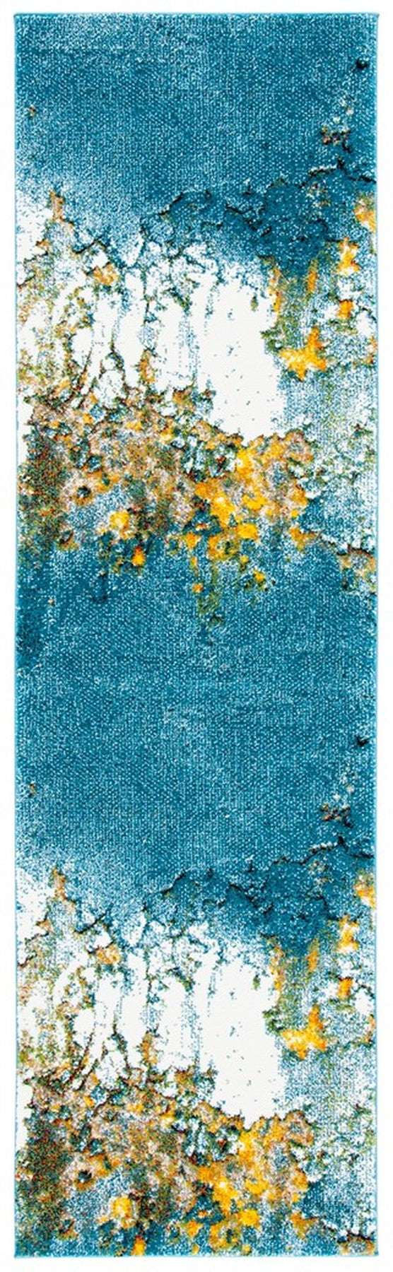 Safavieh Glacier 125 Power Loomed Contemporary Rug Blue / Gold GLA125M-220