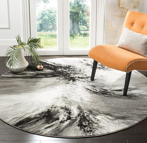 Safavieh Glacier 127 GLA127 Power Loomed Contemporary Rug Grey / Multi GLA127C-4R