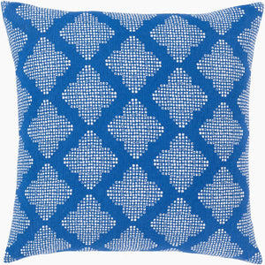 Surya Global Blues 18" Decorative Accent Pillow - Luxurious Cotton, Timeless Design For Home Elegance Blue Cotton,Cotton Glb004-1818p