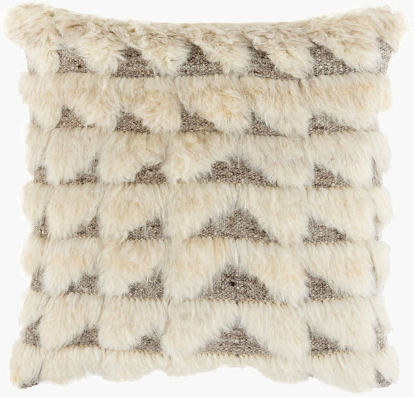 Surya Glacen Cotton Wool Blend Square Accent Pillow Textured Boho Transitional Sofa Decor GLCN001-2020D