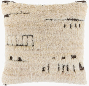 Surya Glacen Cotton Wool Blend Woven Throw Pillow Handcrafted Global Textile Sofa Accent GLCN002-2020