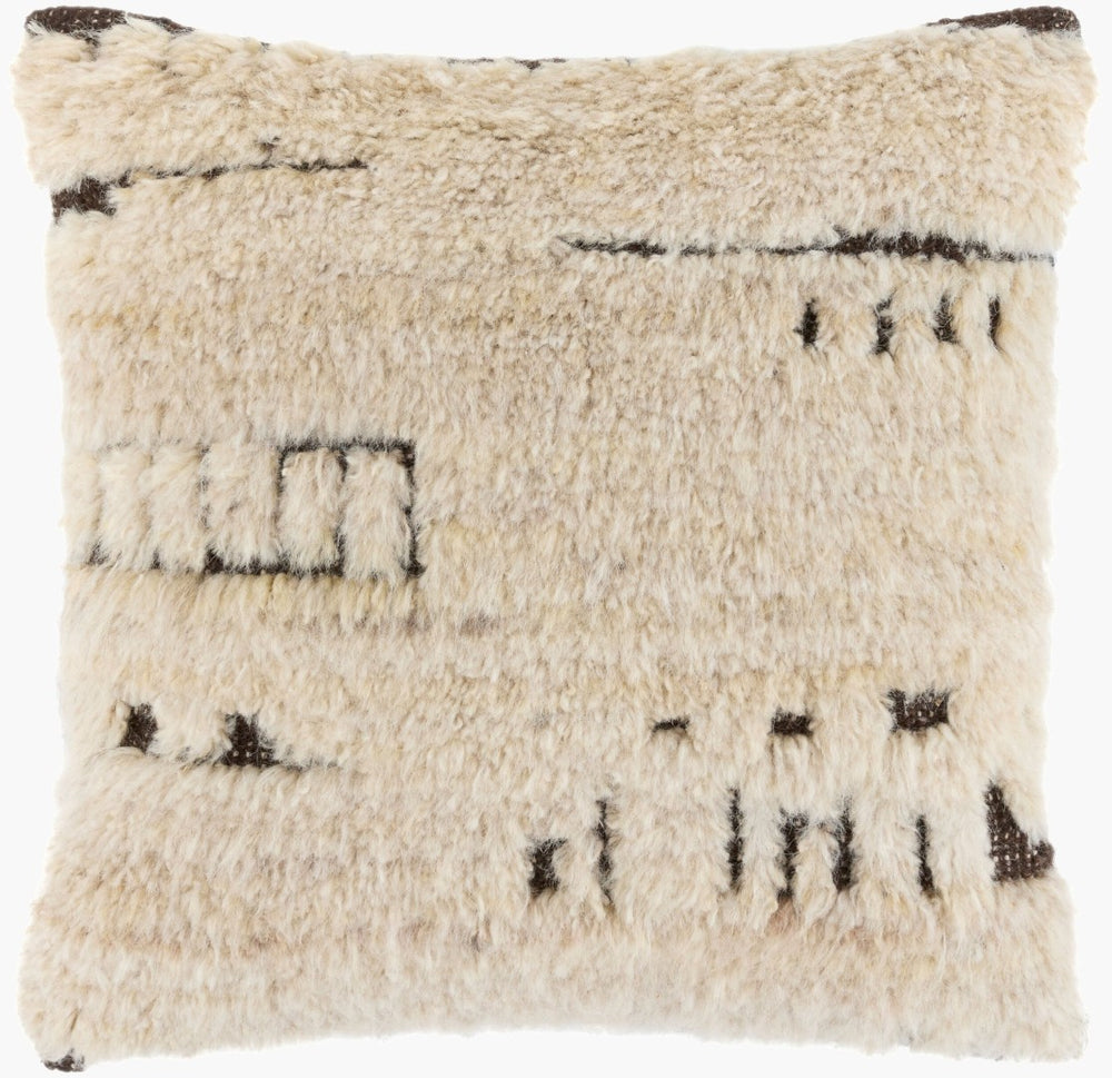 Surya Glacen Handcrafted Cotton Wool Blend Accent Pillow for Sofa or Upholstered Chair GLCN002-2222