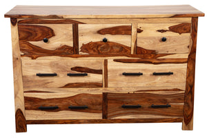 Porter Designs Kalispell Solid Sheesham Wood Dresser - Artisan Craftsmanship With Timeless Appeal Natural Wood 04-196-01-2419