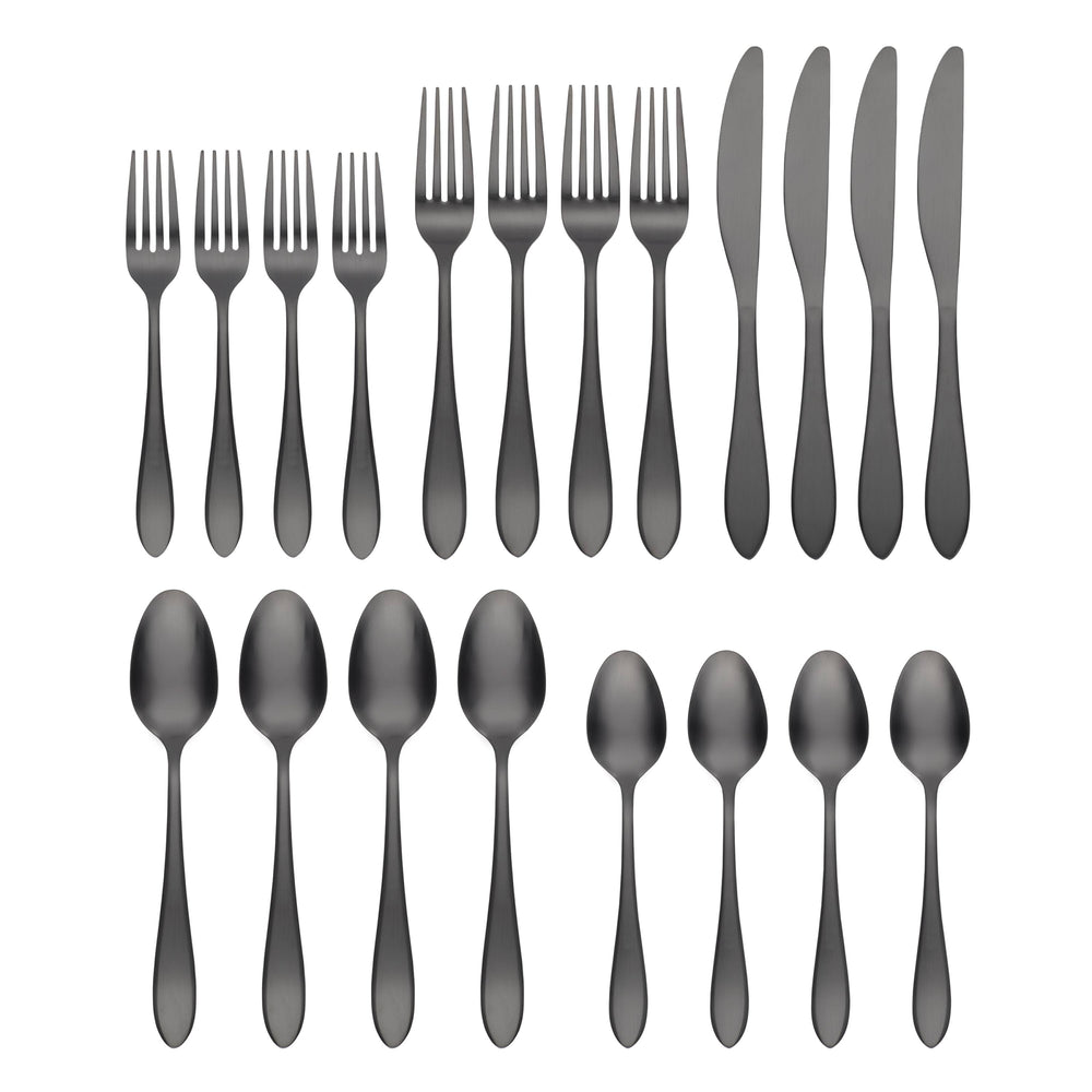 Lenox Cambridge Delia Black Satin 20-Piece Flatware Set NO COLOR METAL 501720CWD12