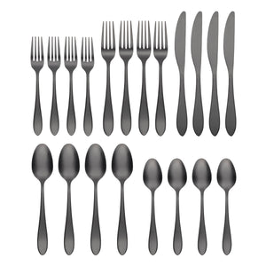 Lenox Cambridge Delia Black Satin 20-Piece Flatware Set NO COLOR METAL 501720CWD12