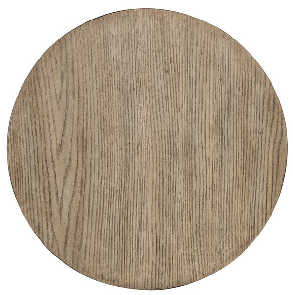 Hooker Furniture Commerce Round Robin Accent Table With Rope-Wrapped Hourglass Design, Light Wood, Coastal Boho Charm 7228-50704-80