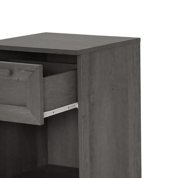 English Elm Christopher Knight Home® - DELANEY Faux Wood 1-Drawer Nightstand with Bottom Shelf, Moisture-Resistant MDF, Compact Chic Grey 71138.00
