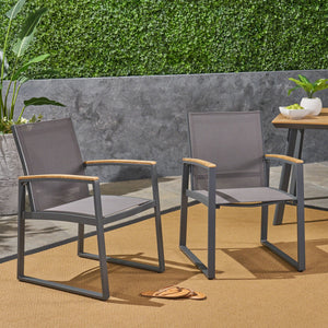 English Elm Christopher Knight Home® - Glasgow Outdoor Dining Set - Stylish Grey Table & 6 Comfortable Chairs For Year-Round Entertaining 62759.00GGRY-6_62757.00GRY