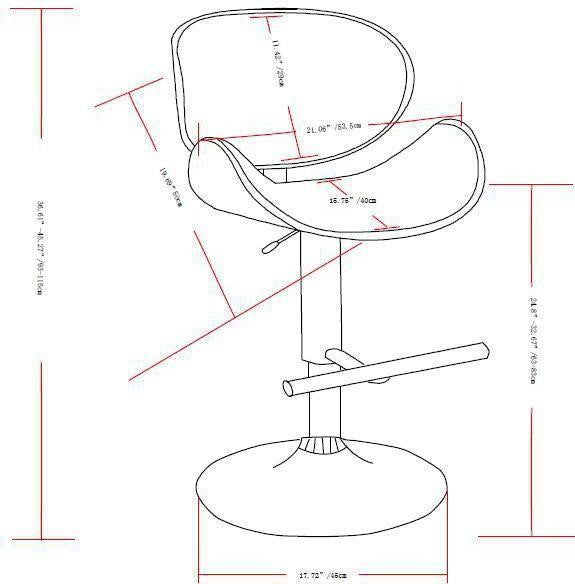 English Elm Marana Adjustable Swivel Bar Stool - Mid-Century Modern Design In Stone Grey & Light Brown Finish B136P158934