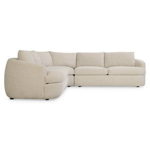 Bernhardt Bernhardt Jules Sectional With Sculpted Curved Silhouette, Plush Seating And Tailored Pillows For Luxe Comfort - Made to Order Beige 112.5" W x 112.5" D x 31.25" H K2082