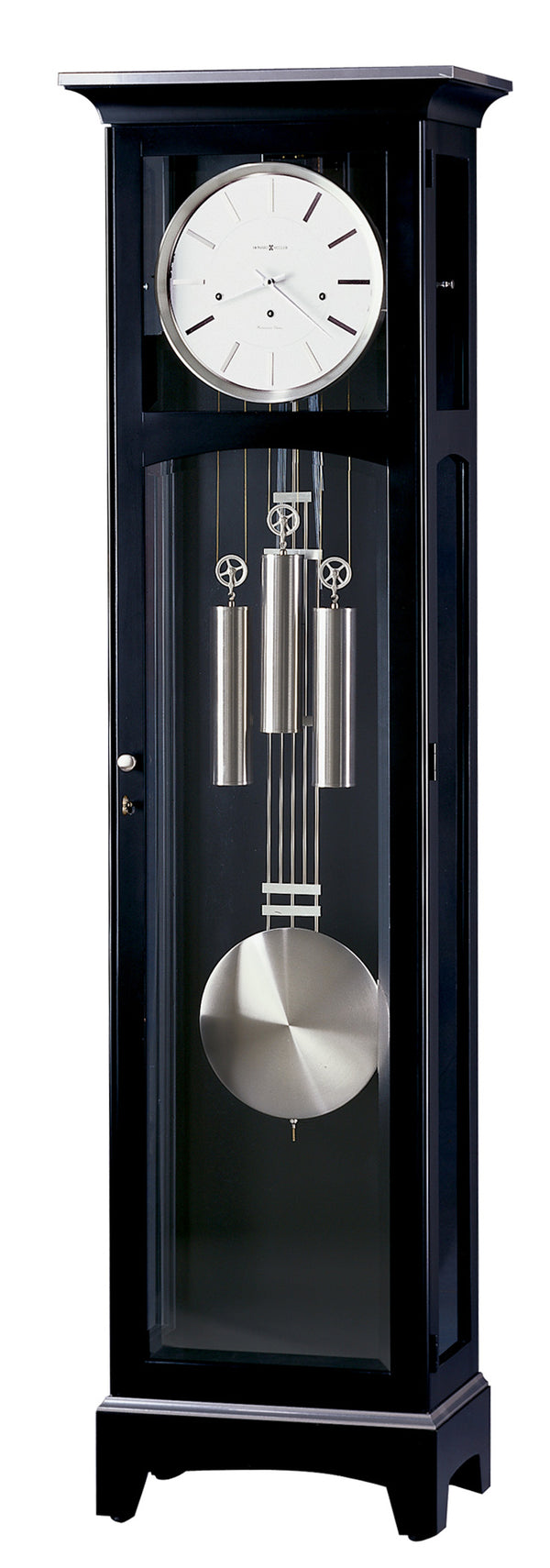 Hekman Furniture 660125 Elegant Black Grandfather Clock With Westminster Chime & Custom Nameplate By Howard Miller Black Satin Urban Iii Grandfather Clock 660125
