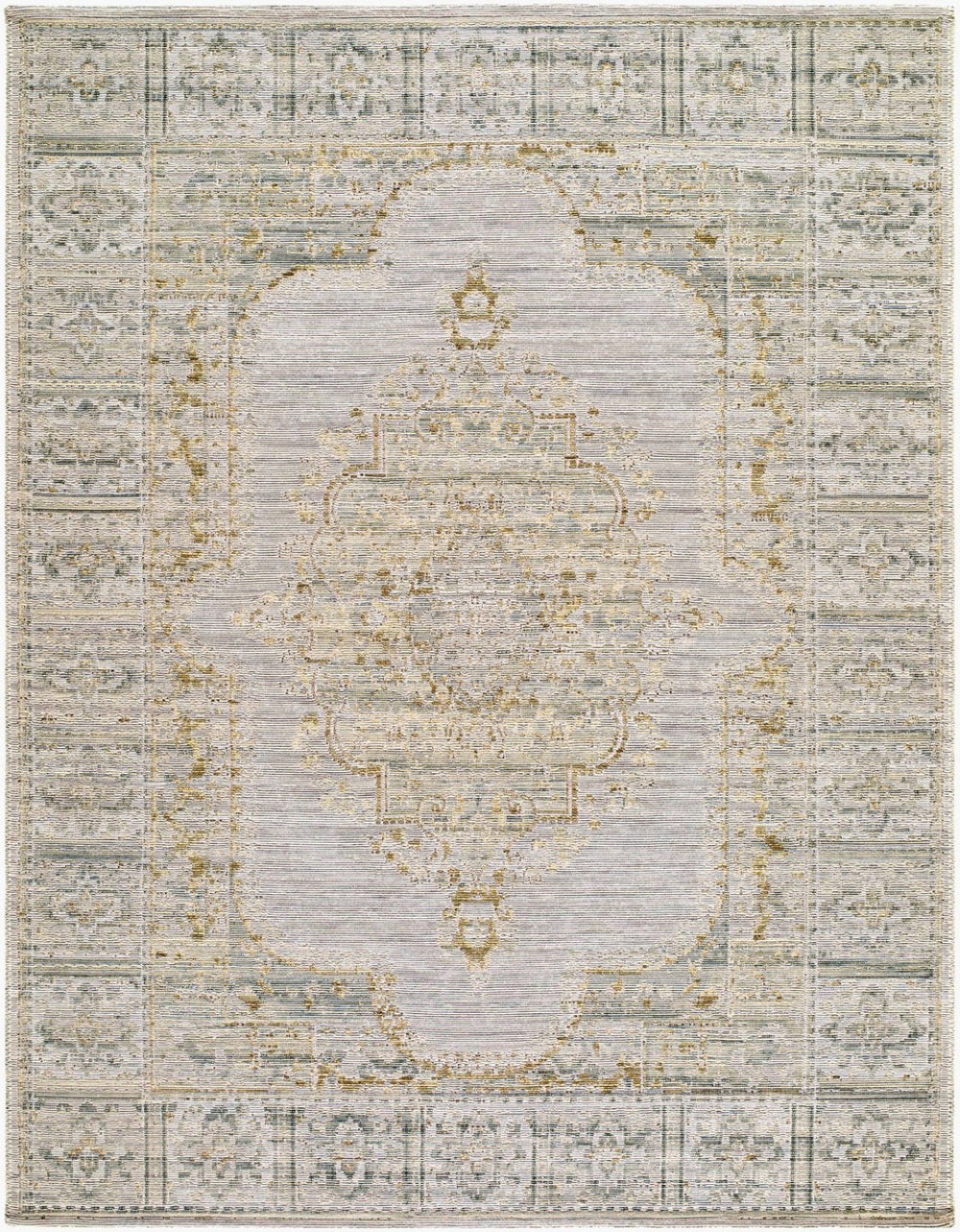 Livabliss Goblen Flatweave Area Rug Egypt Woven Wool Cotton Blend Traditional Living Room Accent Pewter, Sage 10' x 13' GLN2303-1013