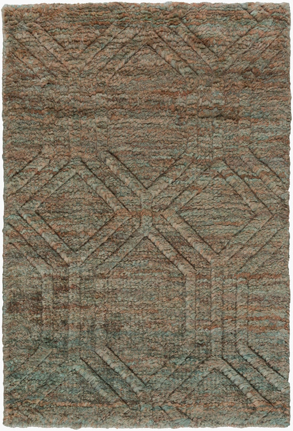 Surya Galloway Glo-1000 Hand-knotted 2' X 3' Jute Rug – Luxurious Medium Pile For Elegant Home Decor Dark Green Jute Glo1004-3353