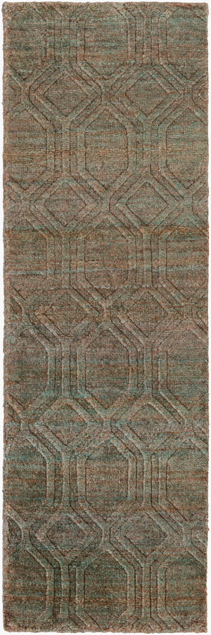 Surya Galloway Glo-1000 Hand-knotted 2' X 3' Jute Rug – Luxurious Medium Pile For Elegant Home Decor Dark Green Jute Glo1004-268