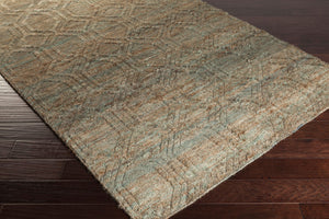 Surya Galloway Glo-1000 Hand-knotted 2' X 3' Jute Rug – Luxurious Medium Pile For Elegant Home Decor Dark Green Jute Glo1004-268