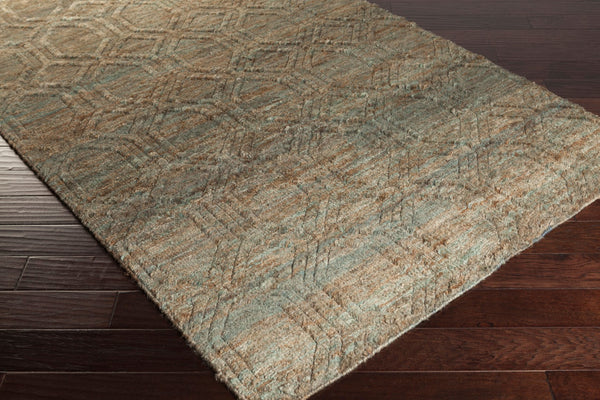 Surya Galloway Glo-1000 Hand-knotted 2' X 3' Jute Rug – Luxurious Medium Pile For Elegant Home Decor Dark Green Jute Glo1004-268