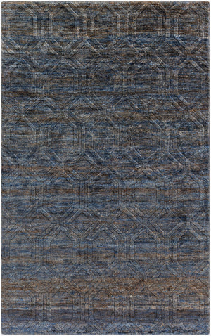 Surya Galloway Glo-1000 Hand-knotted 2' X 3' Jute Rug – Luxurious Medium Pile For Elegant Home Decor Navy Jute Glo1007-58