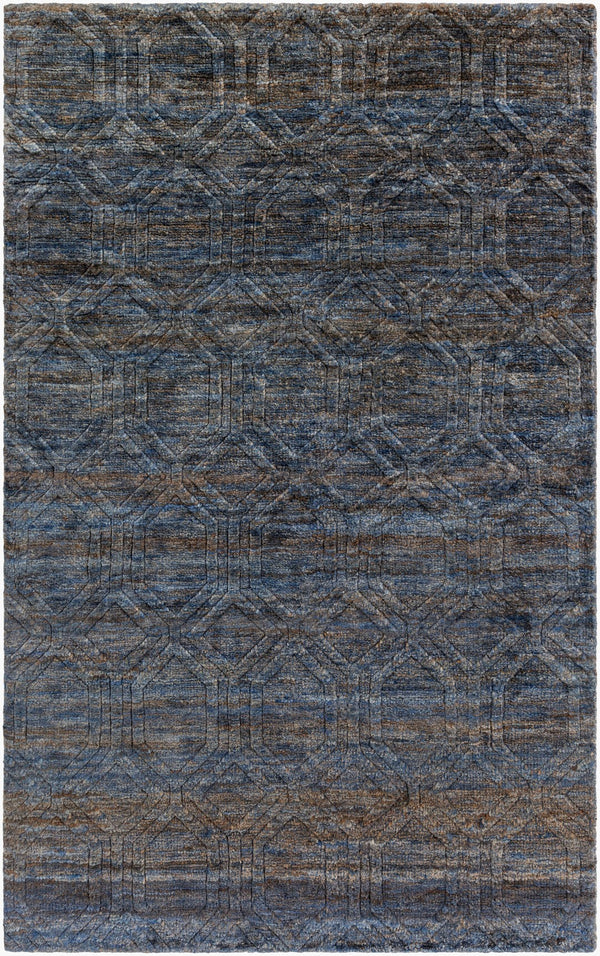 Surya Galloway Glo-1000 Hand-knotted 2' X 3' Jute Rug – Luxurious Medium Pile For Elegant Home Decor Navy Jute Glo1007-58