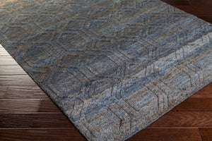 Surya Galloway Glo-1000 Hand-knotted 2' X 3' Jute Rug – Luxurious Medium Pile For Elegant Home Decor Navy Jute Glo1007-58
