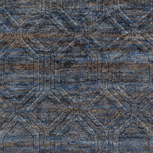 Surya Galloway Glo-1000 Hand-knotted 2' X 3' Jute Rug – Luxurious Medium Pile For Elegant Home Decor Navy Jute Glo1007-58