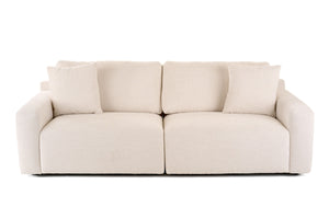 VIG Furniture Divani Casa Gloria - Modern White Fabric Sofa VGSX-22052-SOFA-PRL