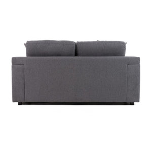 VIG Furniture Gloria Modern Grey Fabric Loveseat With Pocket-Spring Comfort, Textured Upholstery & Toss Pillows VGSX-22052-LOVE-SILT