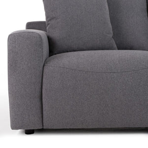 VIG Furniture Gloria Modern Grey Fabric Loveseat With Pocket-Spring Comfort, Textured Upholstery & Toss Pillows VGSX-22052-LOVE-SILT
