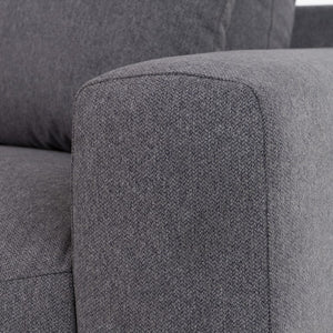 VIG Furniture Gloria Modern Grey Fabric Loveseat With Pocket-Spring Comfort, Textured Upholstery & Toss Pillows VGSX-22052-LOVE-SILT