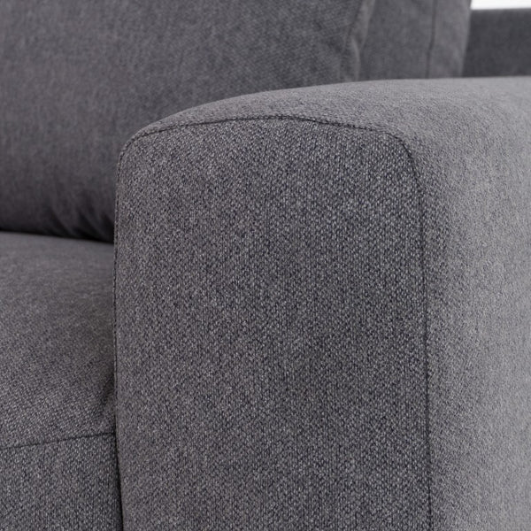 VIG Furniture Gloria Modern Grey Fabric Loveseat With Pocket-Spring Comfort, Textured Upholstery & Toss Pillows VGSX-22052-LOVE-SILT