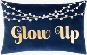 Surya Glow Up Pillow - Luxurious 13"L X 20"W Cotton Lumbar Pillow To Brighten Your Home Decor Effortlessly! Navy Cotton,Cotton Glp001-1320d