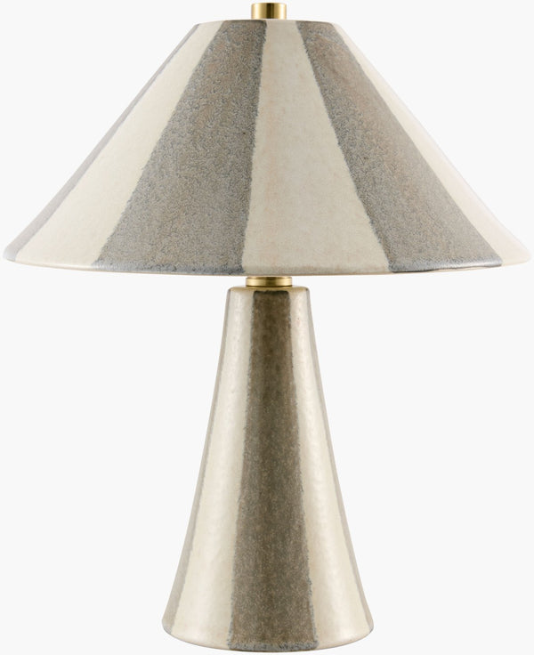 Livabliss Galleria Traditional Metal Base Table Lamp with Polyester Shade for Bedroom or Study GLRI-004