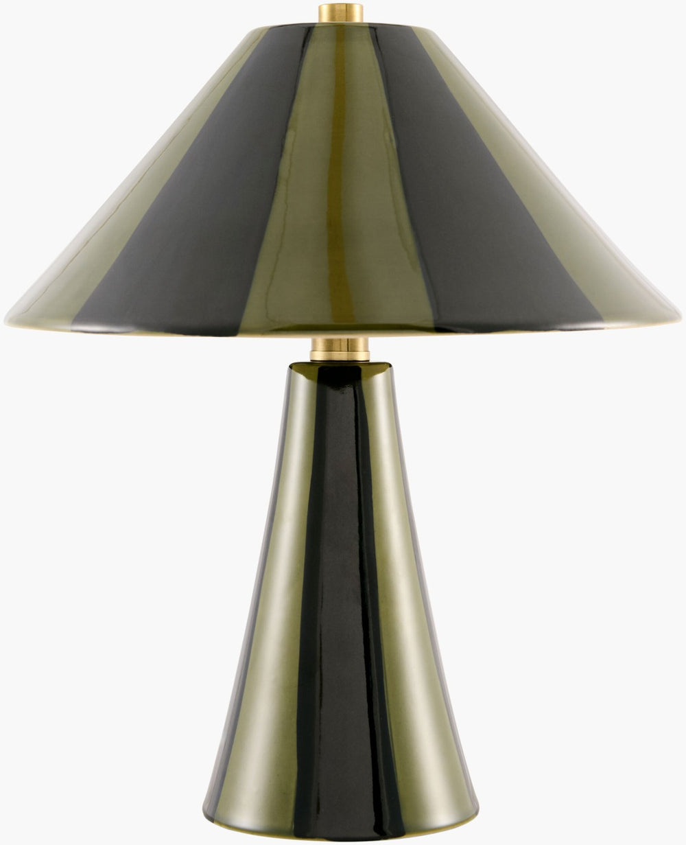 Livabliss Galleria Metal Base Accent Table Lamp with Felt Shade for Nightstands and Reading Nooks GLRI-005