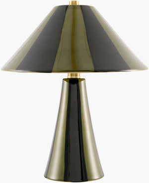 Livabliss Galleria Metal Base Accent Table Lamp with Felt Shade for Nightstands and Reading Nooks GLRI-005