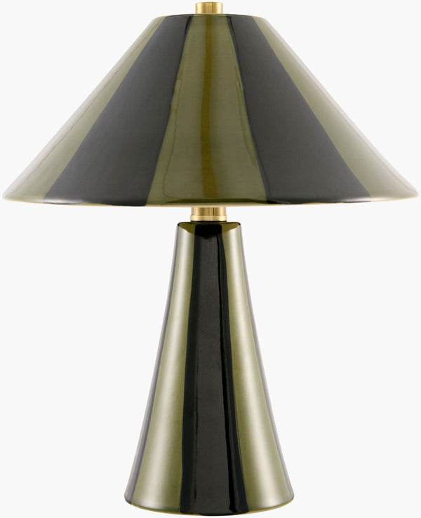 Livabliss Galleria Metal Base Accent Table Lamp with Felt Shade for Nightstands and Reading Nooks GLRI-005