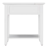 Homelegance By Top-Line Cerie 1-Drawer Side Table with Charging Station White Wood