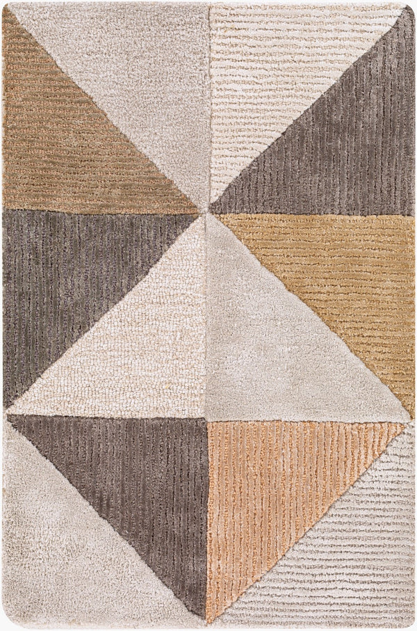 Surya Glasgow Handmade 2' X 3' Modern Area Rug - Luxurious Viscose & Wool, Durable Hand Tufted Design Light Beige Viscose,Wool Gls2301-23