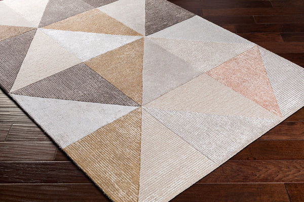 Surya Glasgow Handmade 2' X 3' Modern Area Rug - Luxurious Viscose & Wool, Durable Hand Tufted Design Light Beige Viscose,Wool Gls2301-23