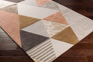 Surya Glasgow Handmade 2' X 3' Modern Area Rug - Luxurious Viscose & Wool, Durable Hand Tufted Design Pale Pink Viscose,Wool Gls2302-23