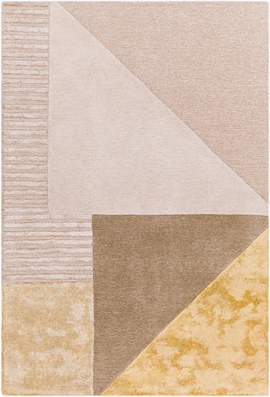 Surya Glasgow Handmade 2' X 3' Modern Area Rug - Luxurious Viscose & Wool, Durable Hand Tufted Design Cream Viscose,Wool Gls2303-23