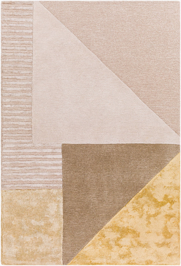 Surya Glasgow Handmade 2' X 3' Modern Area Rug - Luxurious Viscose & Wool, Durable Hand Tufted Design Cream Viscose,Wool Gls2303-23
