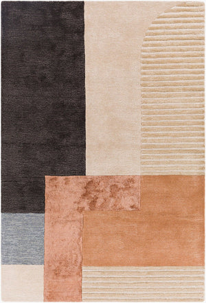 Livabliss Glasgow Hand Tufted Wool Viscose Accent Rug with High Low Pile Bedroom Entryway Light Beige, Ro 2' x 3' GLS2306-23