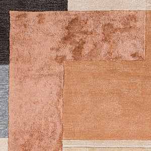 Livabliss Glasgow Hand Tufted Wool Viscose Accent Rug with High Low Pile Bedroom Entryway Light Beige, Ro 8' x 10' GLS2306-810