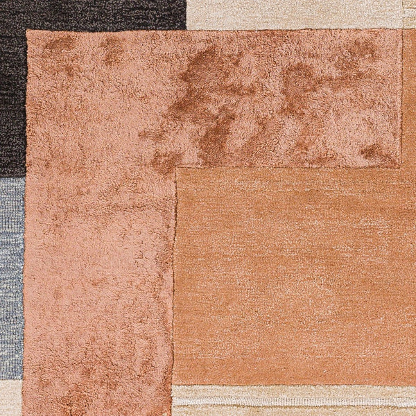 Livabliss Glasgow Hand Tufted Wool Viscose Accent Rug with High Low Pile Bedroom Entryway Light Beige, Ro 8' x 10' GLS2306-810