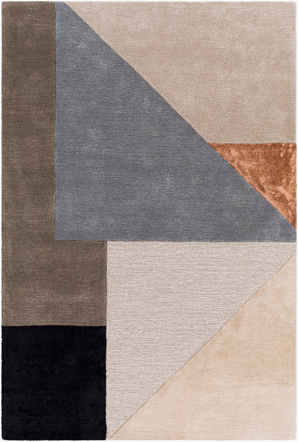 Surya Glasgow Handmade 2' X 3' Modern Area Rug - Luxurious Viscose & Wool, Durable Hand Tufted Design Gray Viscose,Wool Gls2307-23