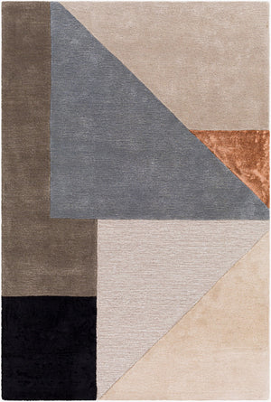 Surya Glasgow Handmade 2' X 3' Modern Area Rug - Luxurious Viscose & Wool, Durable Hand Tufted Design Gray Viscose,Wool Gls2307-23