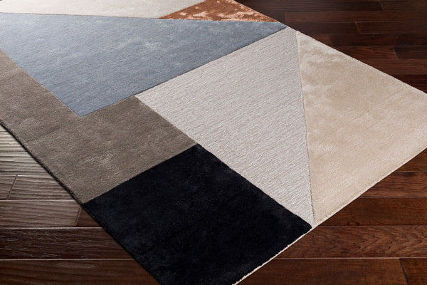 Surya Glasgow Handmade 2' X 3' Modern Area Rug - Luxurious Viscose & Wool, Durable Hand Tufted Design Gray Viscose,Wool Gls2307-23