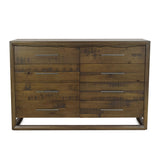 Steve Silver Lofton 4-Pc King Bedroom Set in Brown Pine - Modern Rustic Style