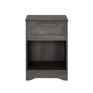 English Elm Christopher Knight Home® - DELANEY Faux Wood 1-Drawer Nightstand with Bottom Shelf, Moisture-Resistant MDF, Compact Chic Grey 71138.00
